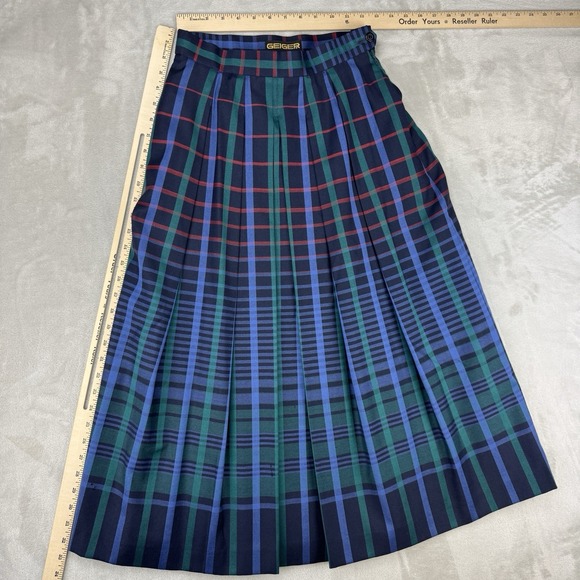 Pendleton & Geiger Womens Wool Plaid Skirt Lot Size 6 Vintage USA /Austria 24x32 - Picture 14 of 16